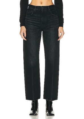 Moussy Vintage Murrieta Wide Straight Leg in Black - Black. Size 23 (also in ).