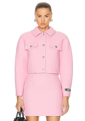 VERSACE Informal Cropped Jacket in Rose - Pink. Size 40 (also in ).