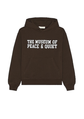 Museum of Peace and Quiet Campus Hoodie in Brown - Brown. Size XS (also in ).