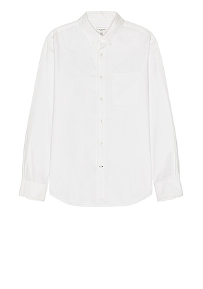 Club Monaco Oxford Solid Long Sleeve Shirt in White - White. Size XL/1X (also in ).