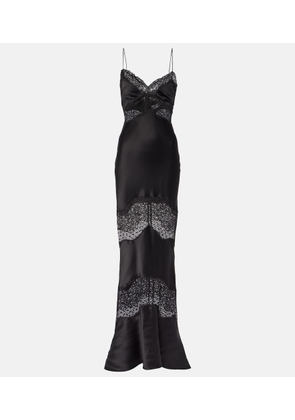 Rebecca Vallance Larisa lace-trimmed silk gown