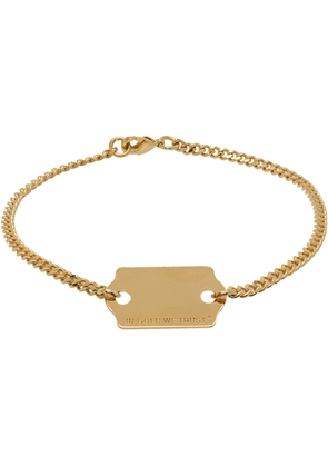 IN GOLD WE TRUST PARIS Gold Price Tag Bracelet