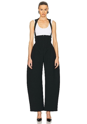 ALAÏA Suspenders Pant in Noir Alaia - Black. Size 34 (also in ).