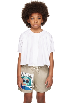 Marni Kids White Embroidered Shirt