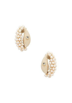 Eliou Congo Earrings in White - White. Size all.