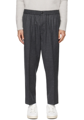 AMI Paris Gray Cropped Trousers