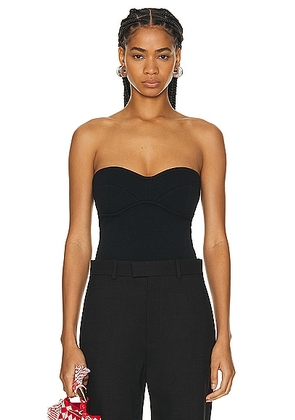 Bottega Veneta Strapless Bodysuit Top in Black - Black. Size M (also in L, S, XS).