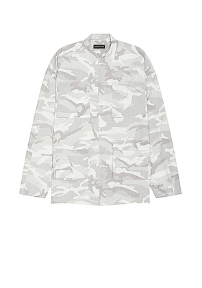 Balenciaga Cargo Shirt in Light Grey - Light Grey. Size 38 (also in 39).