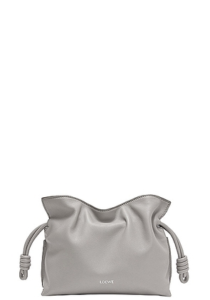 FWRD Boutique Loewe Mini Flamenco Clutch Bag in Pearl Grey - Grey. Size all.