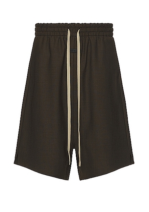 Fear of God Wool Canvas Relaxed Short in Mocha - Brown. Size M (also in L, XL/1X).