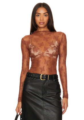 Free People x Intimately FP Lady Lux Layering Top In Caldera in Rust. Size XS.
