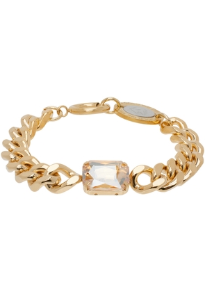 IN GOLD WE TRUST PARIS Gold Curb Chain Crystal Bracelet