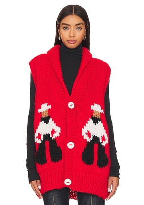 GOGO Sweaters Cowboy Swing Vest in Red.
