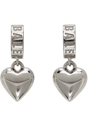Balenciaga Silver Sharp Heart Earrings