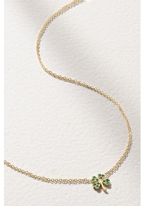 Jennifer Meyer - Mini Clover 18-karat Gold Emerald Necklace - One size