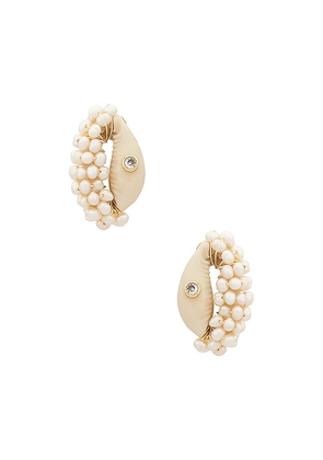 Eliou Congo Earrings in White.