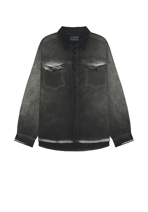 COTTON CITIZEN Overshirt in Black. Size XL, XS.