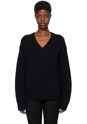 TOTEME Black V-Neck Sweater