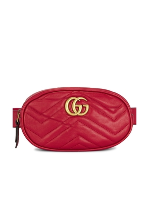 FWRD Renew Gucci GG Marmont Waist Bag in Red.