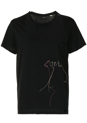 COOL T.M embroidered detailing T-shirt - Black