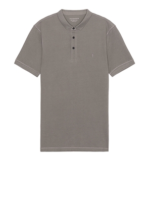 ALLSAINTS Reform Short Sleeve Polo in Charcoal. Size M, S, XL/1X.