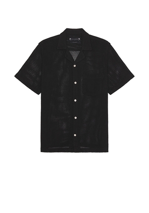 ALLSAINTS Sortie Short Sleeve Shirt in Black. Size M, S, XL/1X.