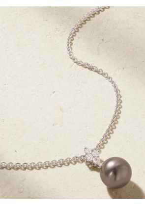Mikimoto - 18-karat White Gold, Diamond And Pearl Necklace - Black - One size