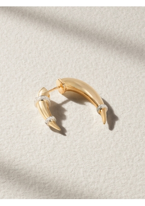 Rainbow K - Horn 14-karat White And Yellow Gold Diamond Single Earring - One size