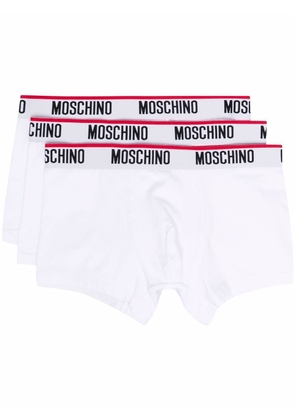 Moschino logo-waistband three-pack boxers - White