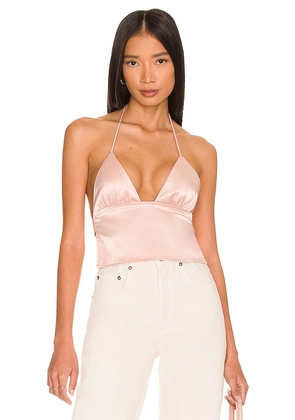 MORE TO COME Alana Halter Top in Blush. Size M, S, XL.