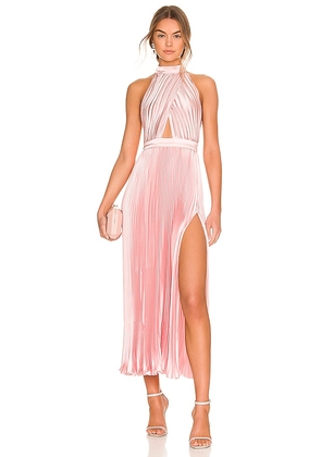 L'IDEE Renaissance Split Gown in Pink. Size 12/L, 6/XS.