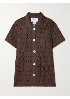 Calle Del Mar - Open-knit Shirt - Brown - x small,small,medium,large