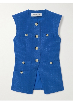 Veronica Beard - Tamara Cotton-blend Bouclé-tweed Vest - Blue - US0,US2,US4,US6,US8,US10,US12,US14