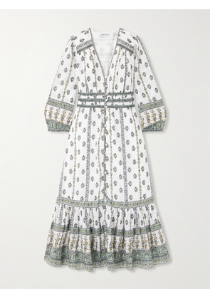 Veronica Beard - Castella Floral-print Ramie Midi Dress - Ivory - US0,US2,US4,US6,US8,US10,US12