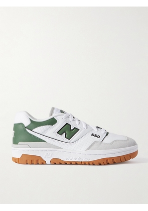 New Balance - 550 Suede-trimmed Leather And Mesh Sneakers - White - US 4,US 4.5,US 5,US 5.5,US 6,US 6.5,US 7,US 7.5,US 8,US 8.5,US 9,US 9.5,US 10,US 10.5,US 11