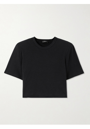 WARDROBE.NYC - Cropped Cotton-jersey T-shirt - Black - xx small,x small,small,medium,large,x large