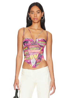 Miaou Aphex Corset in Pink. Size XS.