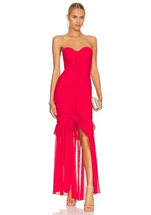 MAJORELLE Giules Gown in Red. Size XL.