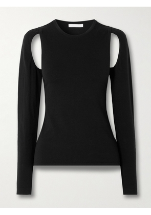 Helmut Lang - Cutout Cotton Top - Black - x small,small,medium,large