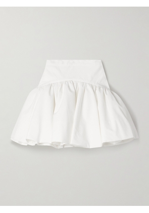 Interior - The Dolenze Pleated Cotton-poplin Mini Skirt - White - US0,US2,US4,US6,US8,US10