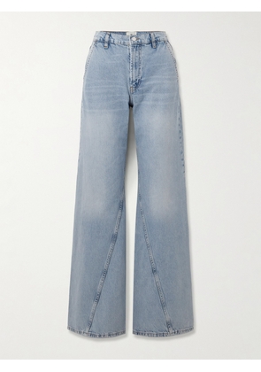 Anine Bing - Briley Paneled High-rise Straight-leg Jeans - Blue - 24,25,26,27,28,29,30,31