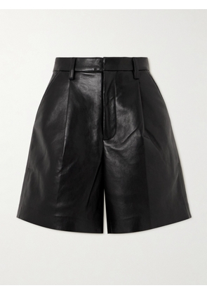 Anine Bing - Carmen Bonded Faux Leather And Leather Shorts - Black - DK30,DK32,DK34,DK36,DK38,DK40