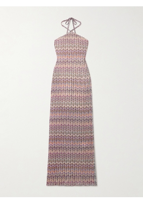 Missoni - Mare Striped Sequined Crochet-knit Halterneck Maxi Dress - Multi - IT36,IT38,IT40,IT42,IT44,IT46,IT48