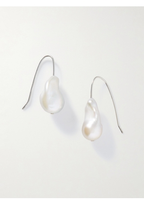 Loren Stewart - Frenchie Sterling Silver Pearl Earrings - White - One size