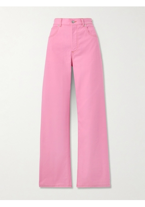 Marni - Embroidered High-rise Wide-leg Jeans - Pink - IT38,IT40,IT42,IT44,IT46,IT48