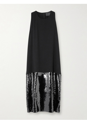Dima Ayad - Sequin-embellished Crepe Maxi Dress - Black - XS,S,M,L,XL,XXL,XXXL,XXXXL