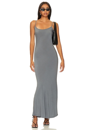 Musier Paris Avola Dress in Grey. Size 36/4, 40/8, 42/10.