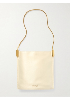 NEOUS - Dorado Embroidered Satin Shoulder Bag - Neutrals - One size