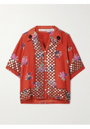 ALIX OF BOHEMIA - Stevie Embellished Floral-print Tencel™ Lyocell Shirt - Multi - x small,small,medium,large,x large