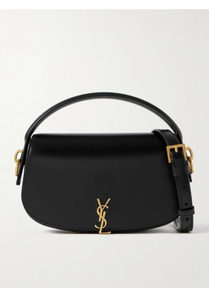 SAINT LAURENT - New Bascule Embellished Leather Tote - Black - One size